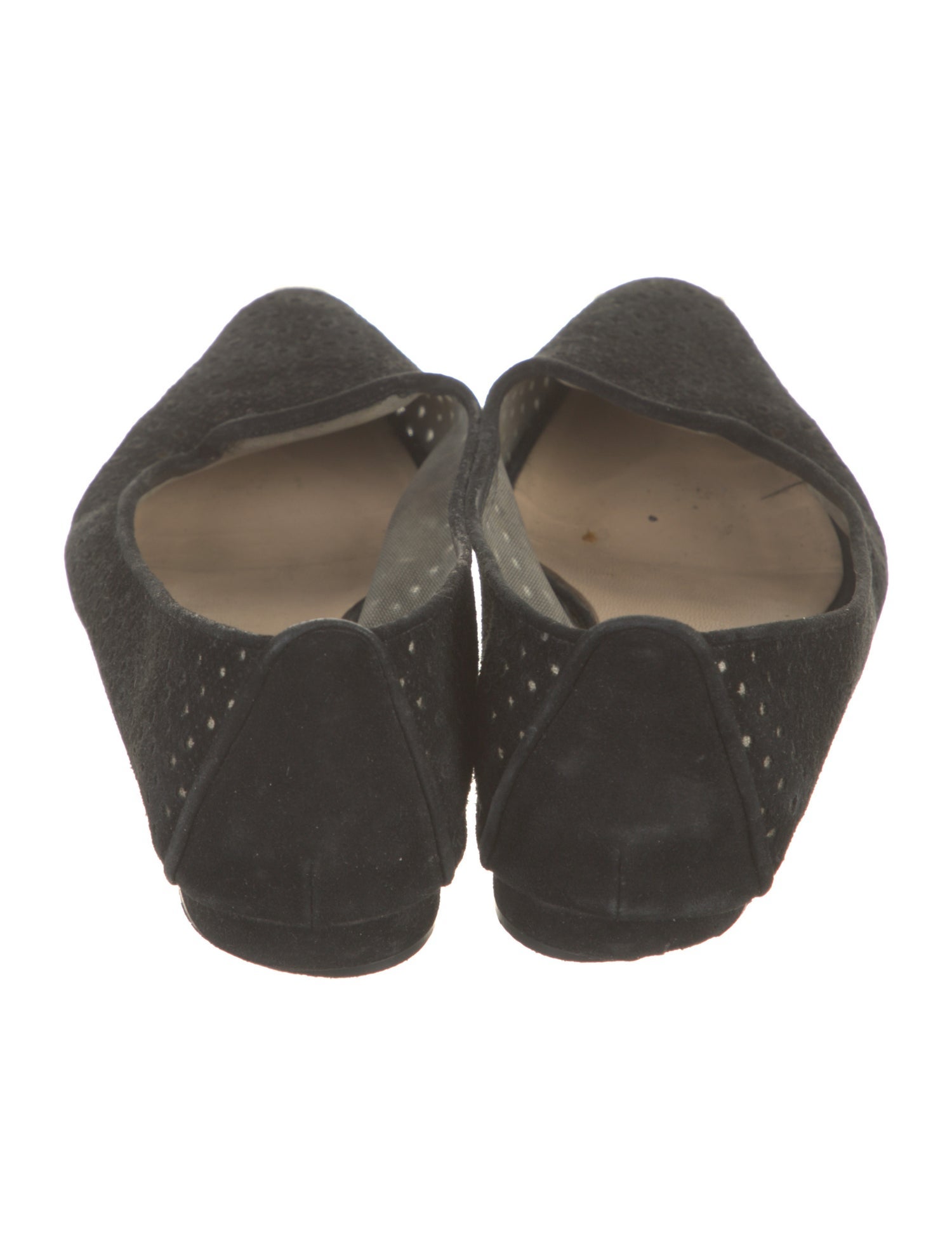 Manolo Blahnik Suede Polka Dot Print Loafers